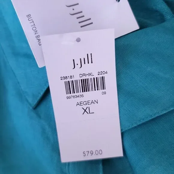 J Jill Love Linen Shirt Top XL - Picture 12 of 14